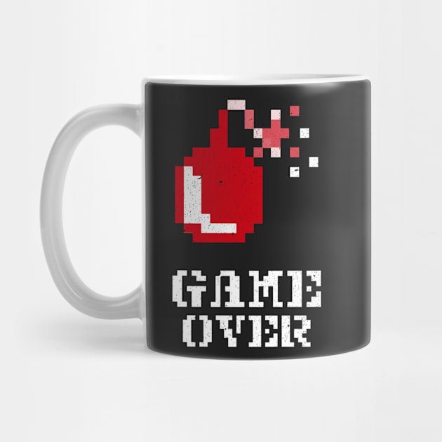 Game Over pixel art for gamers by devteez